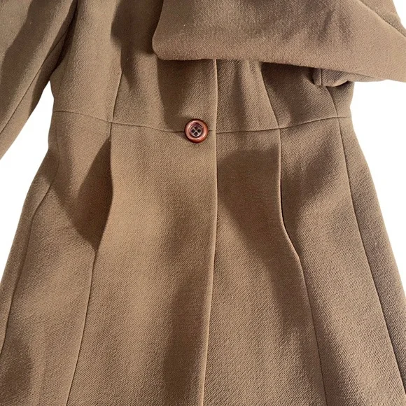 J. Crew Women’s Wool-Blend Chocolate Brown Day Coat Thinsulate Pea Coat Size 2 - Picture 9 of 15